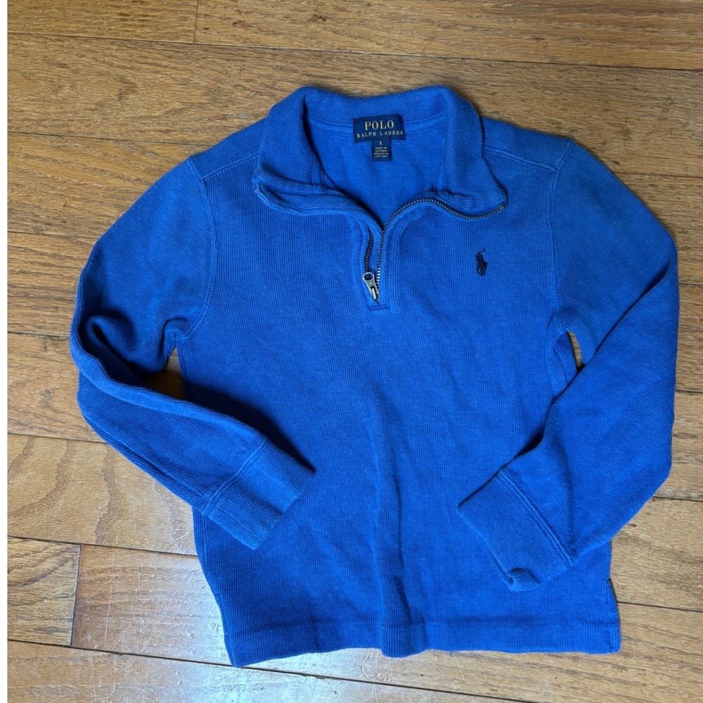 Polo Ralph Lauren Boys Size 5 Lot Jeans Seersucker Shirt T-Shirt Quarter Zip - Picture 7 of 11